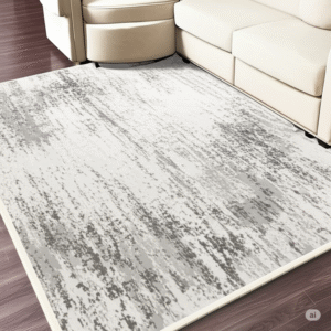 Modern Abstract Ivory Grey Area Rug