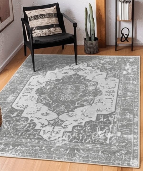 Vivorug Vintage Grey 5x7 Area Rug