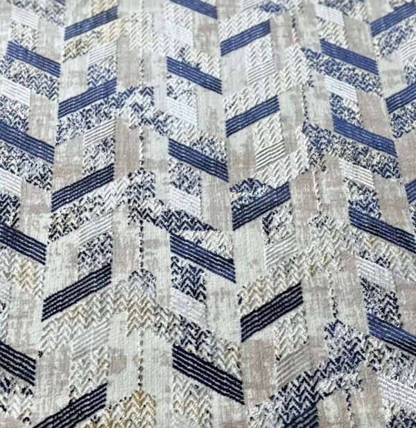 Blue Geometric Rug - Image 2