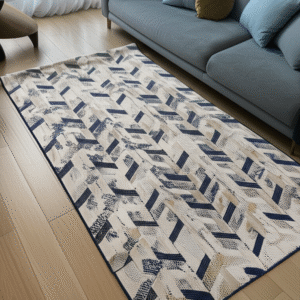 Blue Geometric Rug