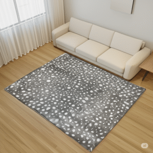 Grey Polka Dot Rug