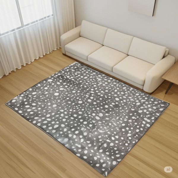 Grey Polka Dot Rug