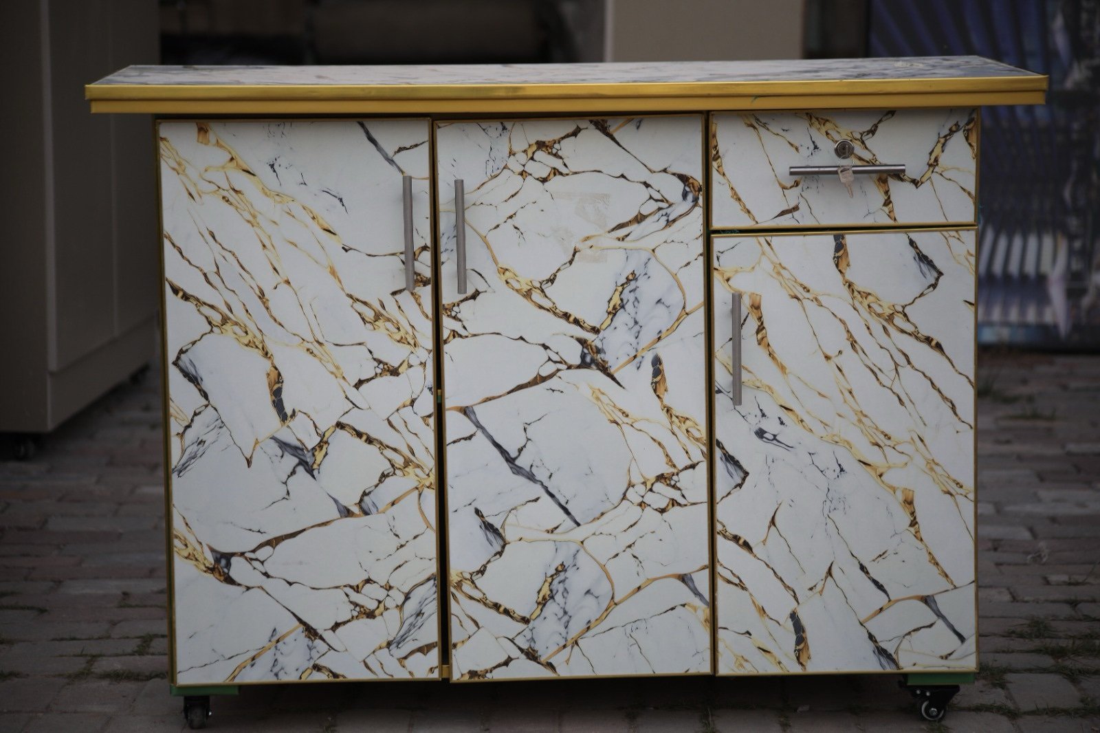 Modern Rolling Storage Cabinet