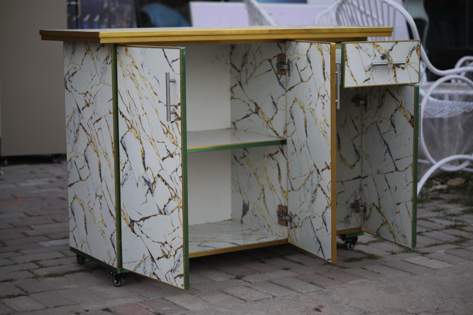 Modern Rolling Storage Cabinet - Image 3