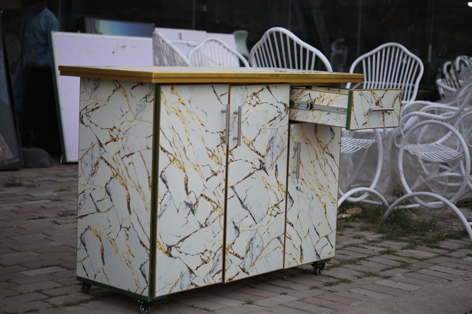 Modern Rolling Storage Cabinet - Image 2