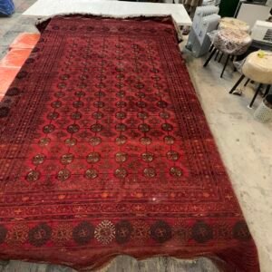 Red Oriental Wool Rug | Classic Persian Style Carpet | 9.7 x 6.6 ft Area Rug | Premium Handwoven Quality