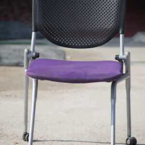 Purple Foldable Office Chair | Training & Conference Chair with Wheels | Islamabad Auctioneers
