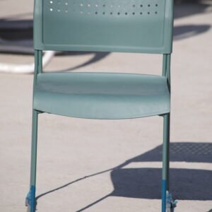 Green Visitor Chair for Office & Waiting Area | Comfortable & Modern Seating | Islamabad Auctioneers