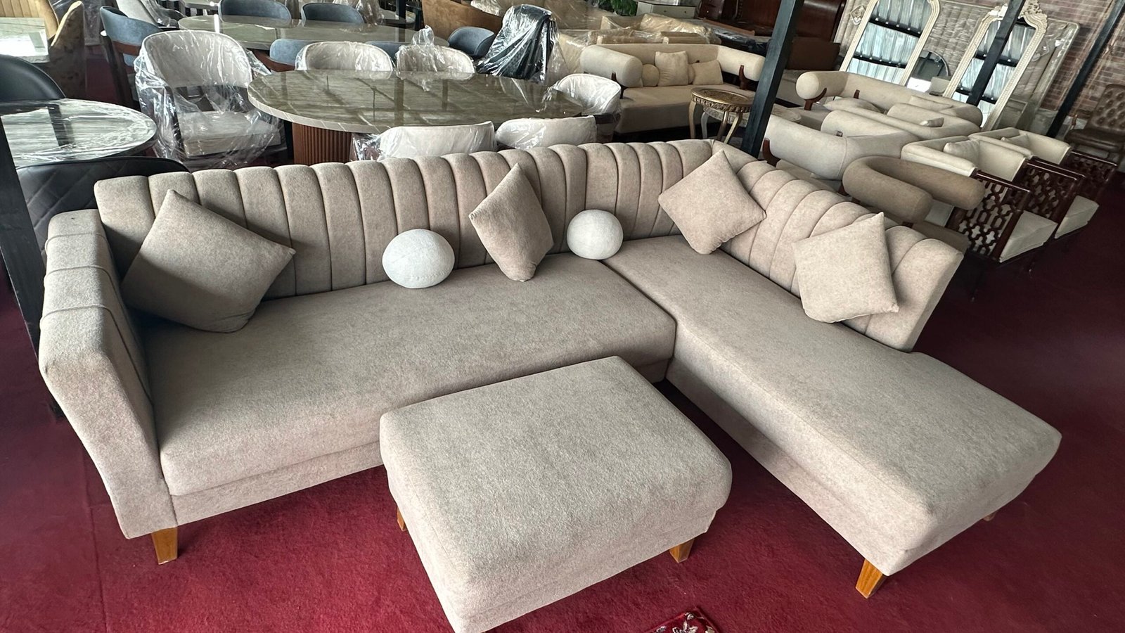 6 Seater L Shape Sofa Set | Modern Corner Sofa for Living Room – Islamabad Auctioneers