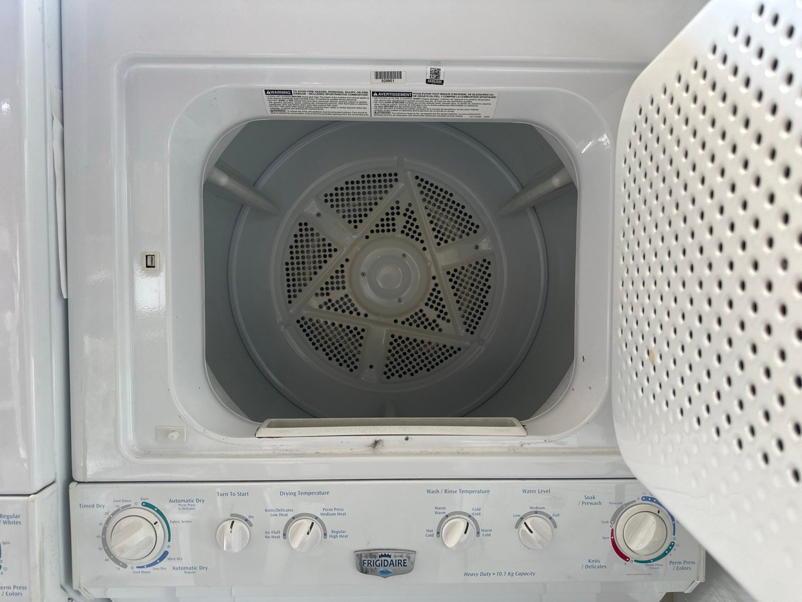 Frigidaire Heavy Duty 10.1KG Double Storey Washing Machine & Dryer – Large Capacity Twin Tub Washer Dryer Combo - Image 3