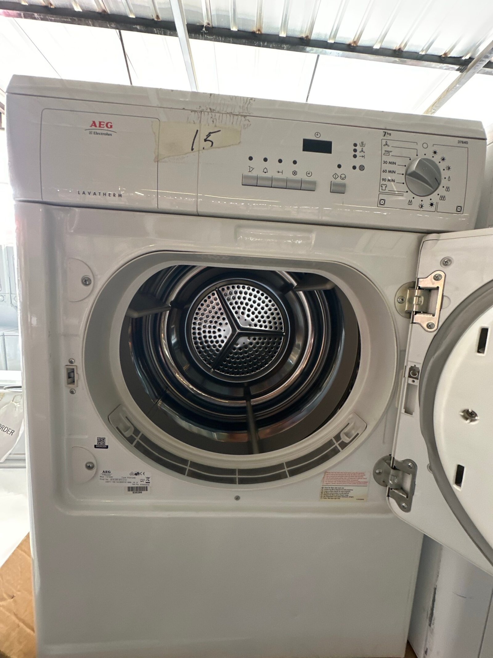 AEG Electrolux Lavatherm T37840 7 kg Vented Tumble Dryer – Powerful Drying Appliance