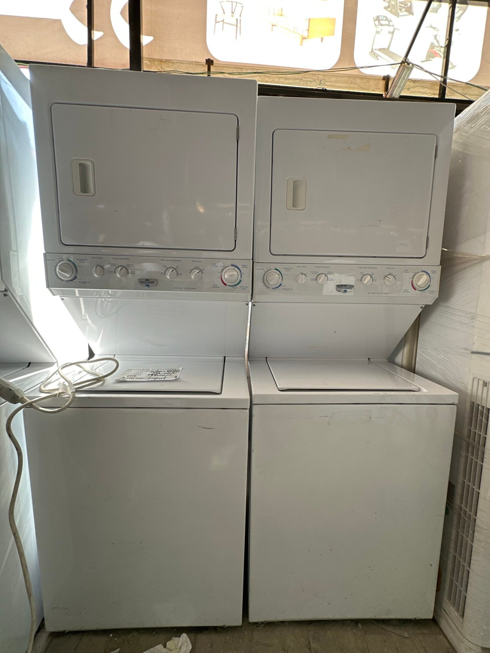 Frigidaire Heavy Duty 10.1KG Double Storey Washing Machine & Dryer – Large Capacity Twin Tub Washer Dryer Combo