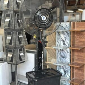 Industrial Air Cooler Fan with Water Tank – Heavy Duty Mist Fan | Large Stand Fan for Shop, Warehouse & Outdoor Cooling