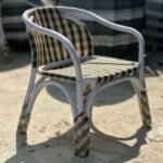 Set of 4 Outdoor Rattan Style Patio Chairs – Lightweight Frame Woven Garden & Balcony Seating