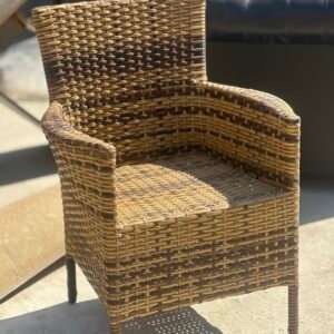 5-Piece All-Weather Rattan Patio Dining Set | Glass Top Square Table