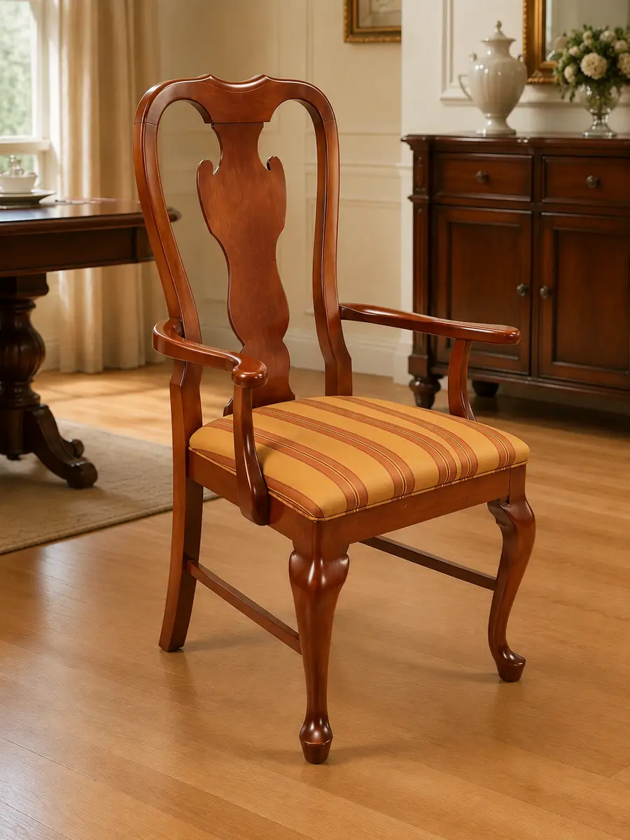 Drexel Heritage Queen Anne Dining Chair | Vintage American Armchair - Image 9