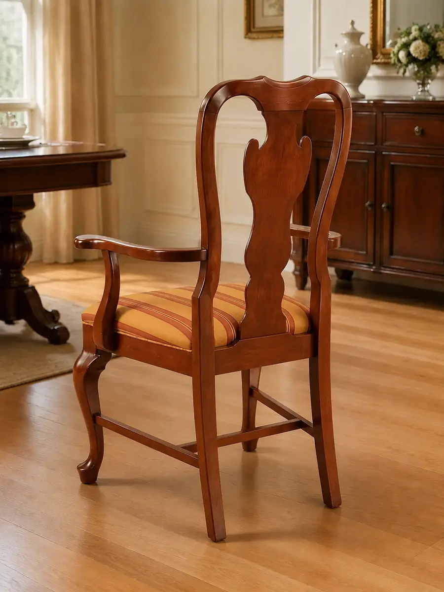 Drexel Heritage Queen Anne Dining Chair | Vintage American Armchair - Image 7