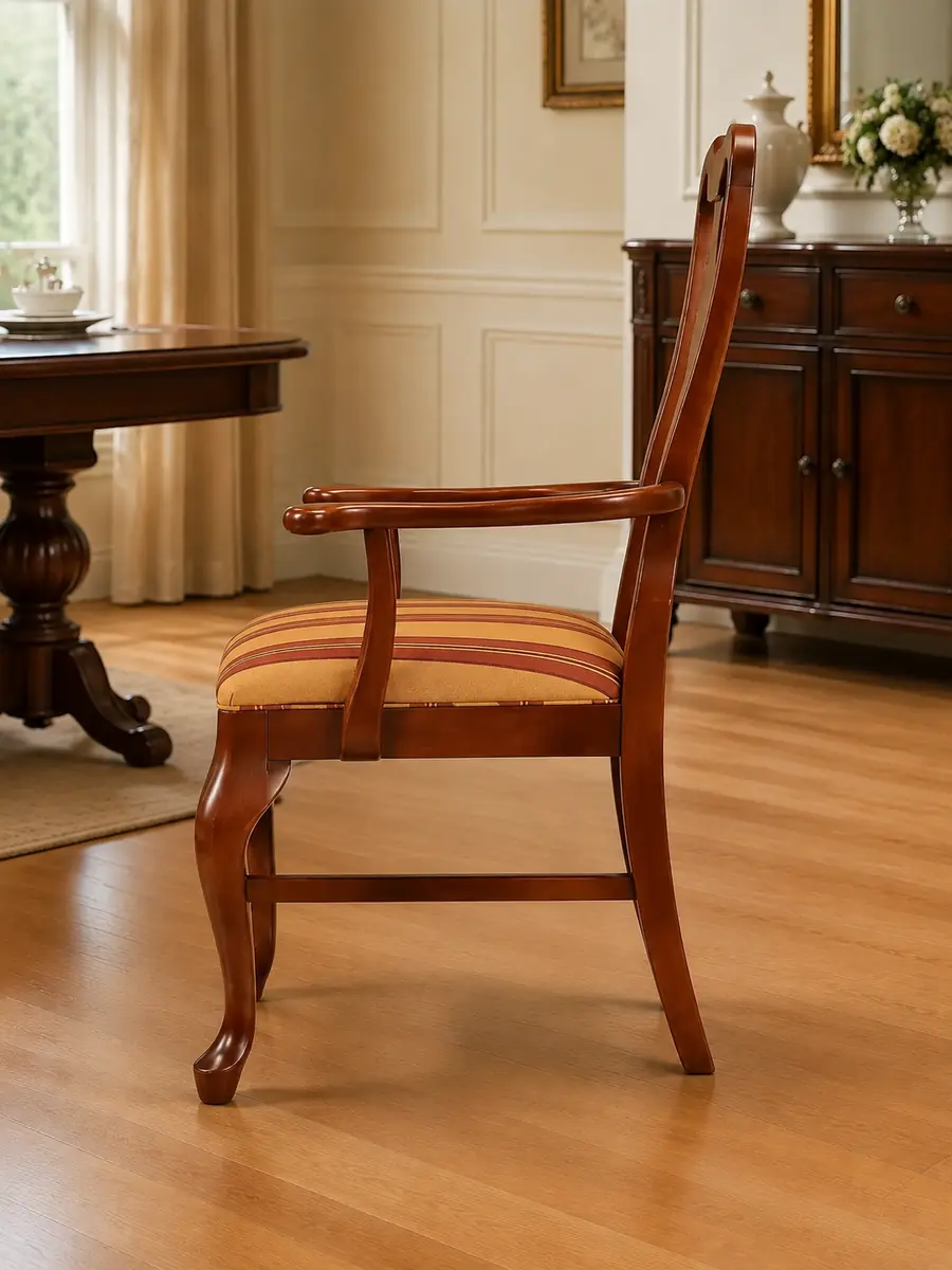 Drexel Heritage Queen Anne Dining Chair | Vintage American Armchair - Image 6