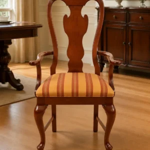 Drexel Heritage Queen Anne Dining Chair | Vintage American Armchair