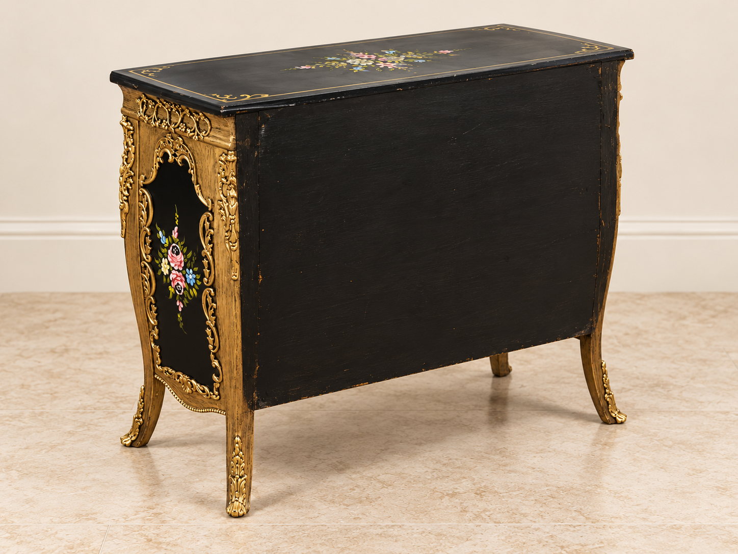 Vintage Floral 3-Drawer Chest - Image 3