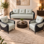 Modern 5-Seater Leatherette Sofa Set