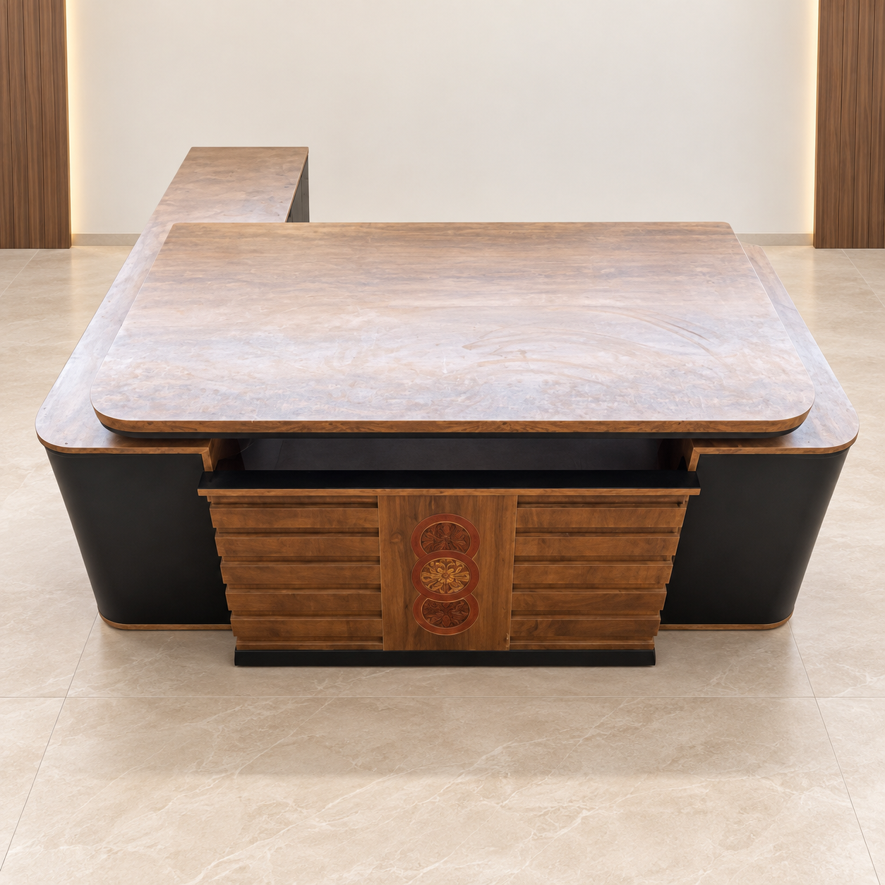 Modern Executive Office Desk with Side Storage - Image 2