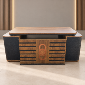 Modern Executive Office Desk with Side Storage