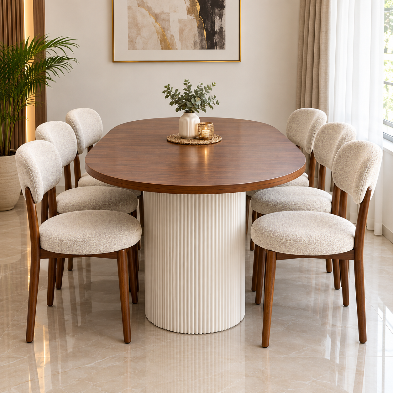 Premium 6-Seater Dining Table Set