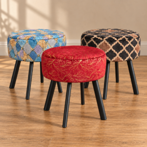 Round Printed Stool – Multiple Colour