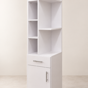 White Multipurpose Storage Rack with Cabinet