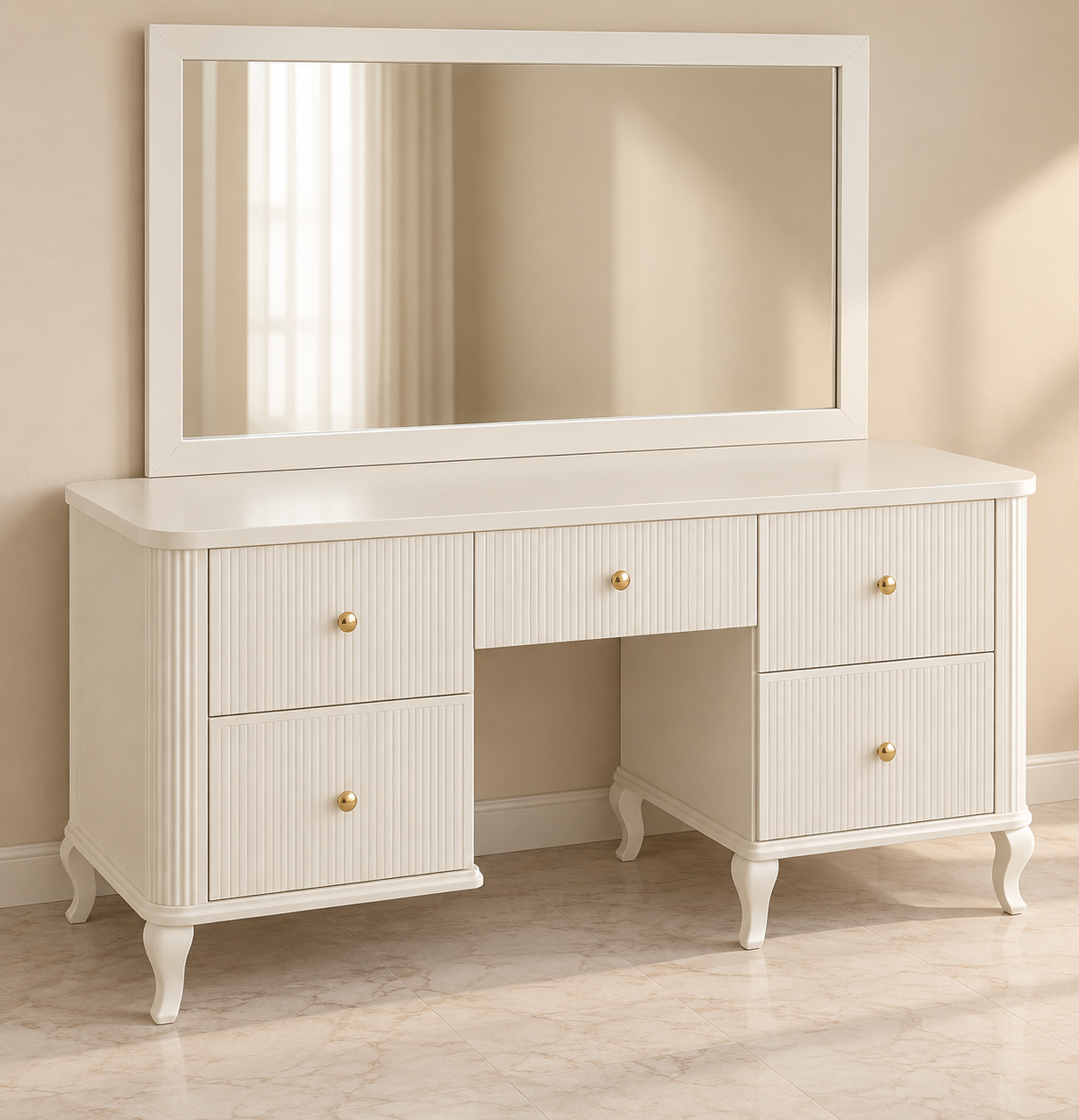 Premium Blush Pink Upholstered Bed Set – Modern Panel Design - Image 3
