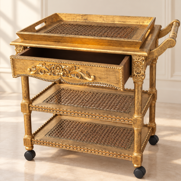 antique-gold-cane-tea-trolley-vintage-3-tier-serving-cart