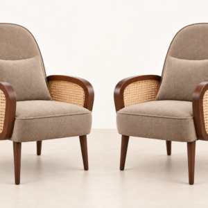 Cane Accent Chair – Premium Wooden Lounge Chair