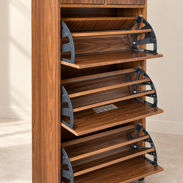 premium-wooden-3-tier-shoe-cabinet-with-flip-down-storage-drawers