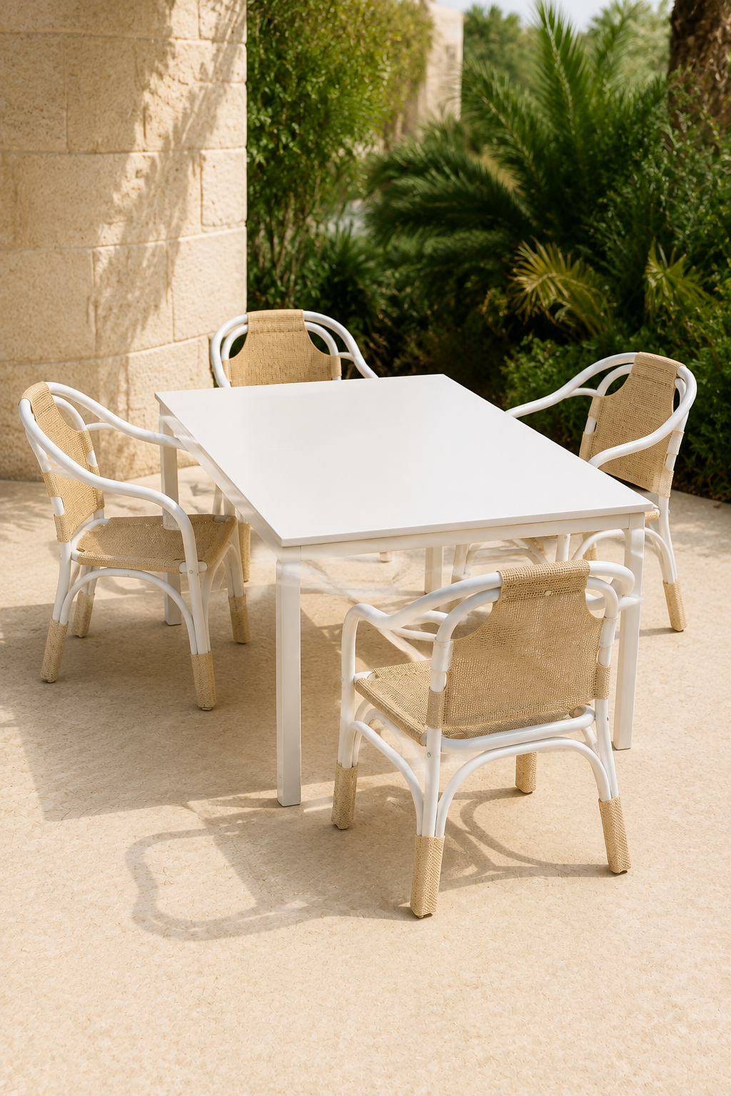 Outdoor Table Set with 4 Chairs