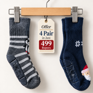 Assorted Socks for Adults & Kids – 4 Pairs in just Rs. 499