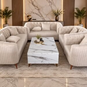 Luxury Chesterfield 7-Seater Sofa Set
