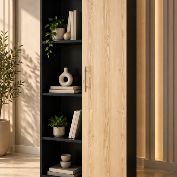 modern-black-natural-oak-bookshelf-with-storage-cabinet