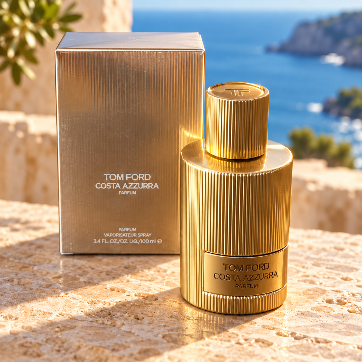 Engraved Costa Azzurra Perfume Bottle Tom Ford Costa Azzurra Parfum – Luxury Unisex Perfume 100ml - Image 1
