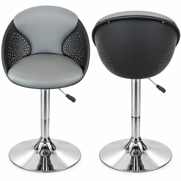 modern-grey-black-adjustable-swivel-stool-cushioned-bucket-seat