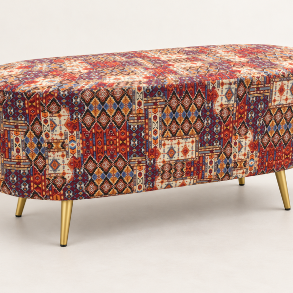 premium-kilim-patchwork-upholstered-ottoman-bench-multicolour-with-golden-legs