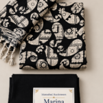 Premium Marina 3-Piece Unstitched Winter Suit with Whole Shawl – Classic Black | Free Delivery Across Pakistan