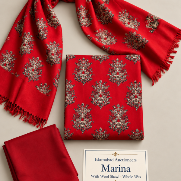 premium-marina-3-piece-unstitched-winter-suit-with-wool-shawl-ruby-red-free-delivery-across-pakistan