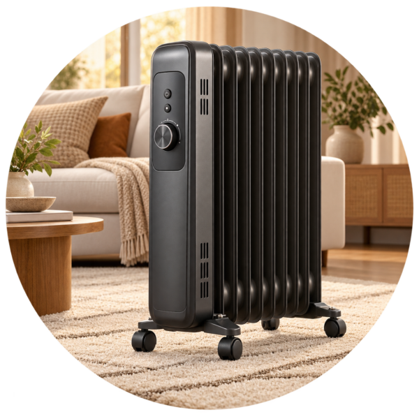 Modern charcoal oil-filled radiator heater