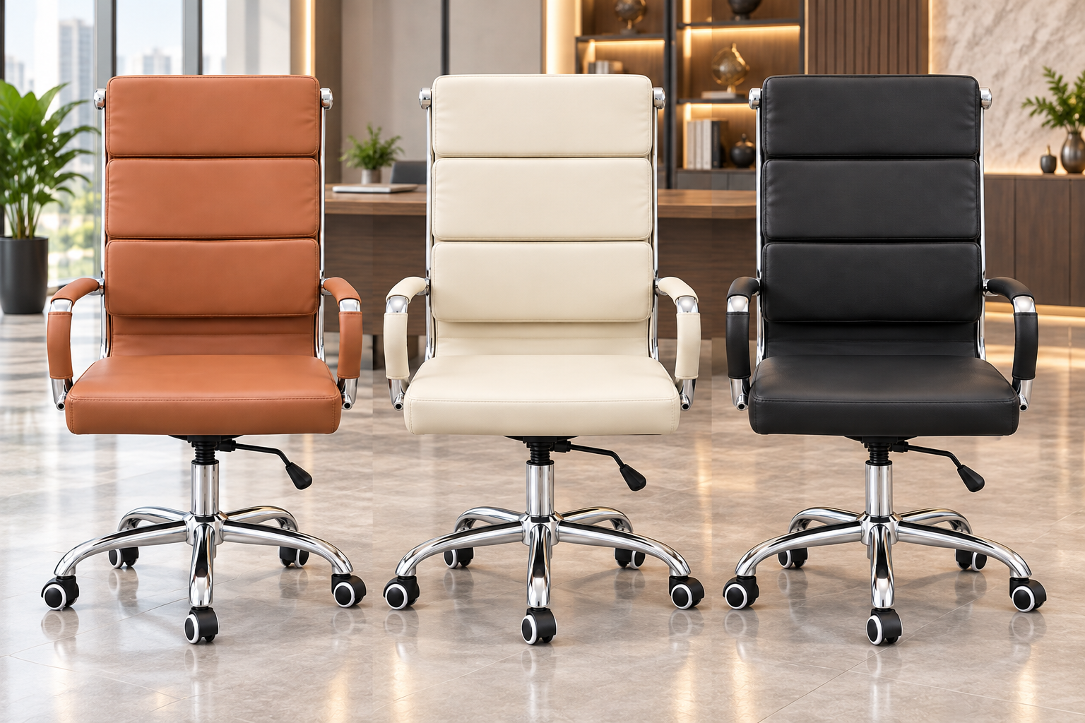 Three-tone executive swivel chair trio Premium High-Back Executive Office Chair – Multiple Colours - Image 1