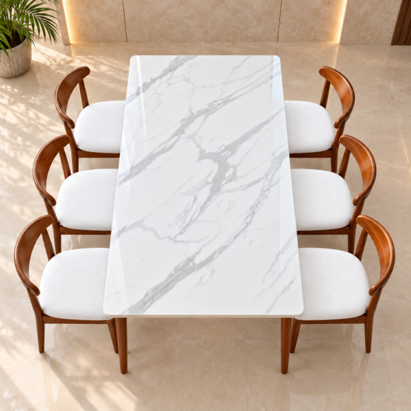 luxury-6-seater-white-marble-dining-table-set-walnut-wooden-chairs